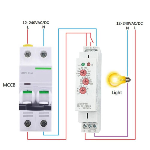 Multifunctional  Delay Relay - 10 Modes, AC  12-240V, 16A Timer  for Automation & Control 1