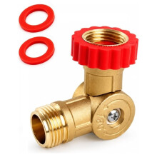 180 & 360 Garden Hose Swivel Connector,3/4" GHT Brass Adapter Dual-Axis Rotating Design,for RV,Outdoor Faucet,Car Wash