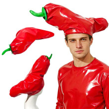 Hilarious Chili Pepper Chef Hat - Funny Adult Halloween Costume, Cosplay Prop, Stage Performance Party Accessory