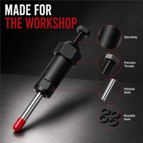 Heavy Duty Grease Fitting Cleaner Tool, Grease Fitting Cleaner Tool 600+ PSI Screw-Driven Grease Passage Unclogging