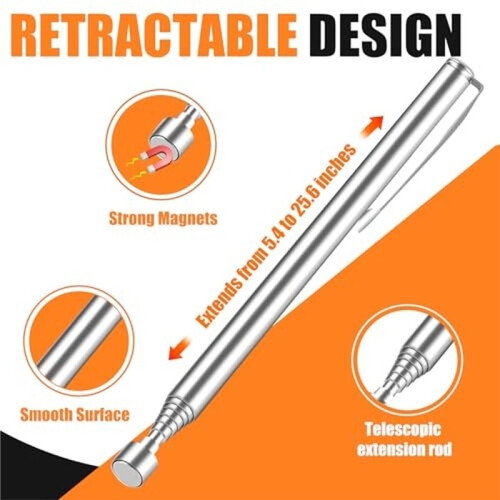 4Pcs Telescoping Magnetic Pickup Tool Telescopic Strong Magnet Sticks,Nail Picker Upper for Technicians Mechanics