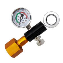 Refilling Adapter for Quick Connect Cylinder to W21.8 / CGA320 CO2 Tank,with 3500 Psi Pressure Gauge W21.8