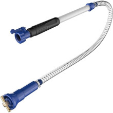 RV-Afvalwatertankreiniger met Draaibare Steel, 86 cm Flexibele RV-Tankreiniger met 360 Draaibare Messing Sproeier en Kwartslagventiel