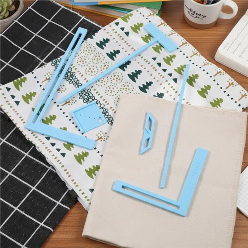 6PCS Book Binding Tool, Easy Scrapbooking Tools Kit, L Ruler + T Ruler + I Ruler + Corner Miter + Eyelet Guiding 2