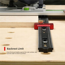 Portable Woodworking Positioning Ruler Graduated Limit Scale Adjustable for WoodworkingTables and Track Saw Cutting