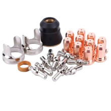 24pcs IPT40 Plasma Tips Kit Welding Parts Tip Electrode Kit Consumables Set for IPT40 CUT55 CUT65 Plasma Cutter