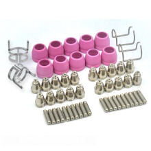 Kit de 54 Pièces pour Torche de Découpe Plasma AG60 SG55 : Électrode, Buse, Coupelle en Céramique, Pièces de Rechange pour Découpeur Plasma