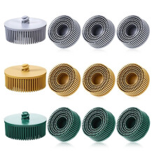 12Pcs 2 Inch Bristle Discs, Grit 50/80/120 for Grinding and Polishing, Change Coating Removal Disc for Drill Rotary Tool