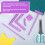 6PCS Book Binding Tool, Easy Scrapbooking Tools Kit, L Ruler + T Ruler + I Ruler + Corner Miter + Eyelet Guiding Violet 4