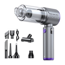 Aspirador de Pó Portátil Sem Fio de 20000Pa para Carro e Casa, com Display LED, 3 Velocidades e Vários Bicos.