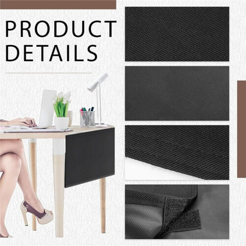2-in-1 Desk Privacy Screen & Organizer - Self-Adhesive, Foldable Workstation Blocker (60x28") 2