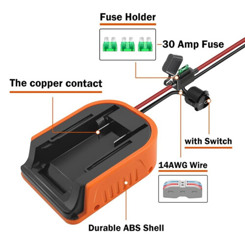 Portable Battery Connector for  18V Tools - Outdoor Power Adapter for Cordless Convenience 1