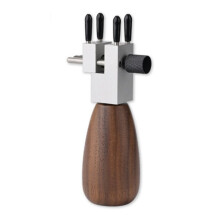 Handheld Hobby Table-Top Vise,MS193 Wooden Handle Metal Bench Vise,Clamping Fixture for Hand-Painting Miniature Models