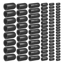 Assortiment van 80 Stuks Vacuümslangdoppen, 6 Maten, Zwarte Rubberen Autodoppen voor Vacuümpluggen en Inlaatspruitstukfittingen