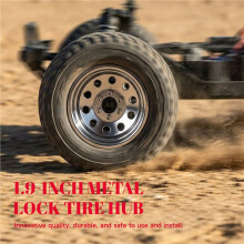 4 Stuks RC Crawler Velgen van Zinklegering met 10 Kleine Ronde Gaten en een Diameter van 1,9 Inch (Beadlock) voor 1/10 RC Crawler Accessoires DRM130S