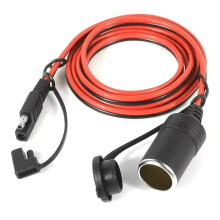 Cable de 1,5 M, 14 AWG SAE A Toma de Encendedor de Cigarrillos Hembra, Cable con Conector de Desconexión Rápida SAE de 2 Pines de Calibre 14.