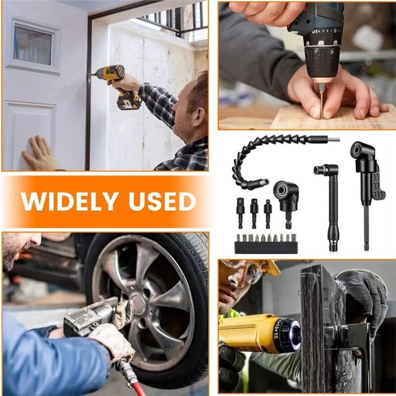 Flexible Drill Bit Extension Set with 105 Right Angle Attachments ...