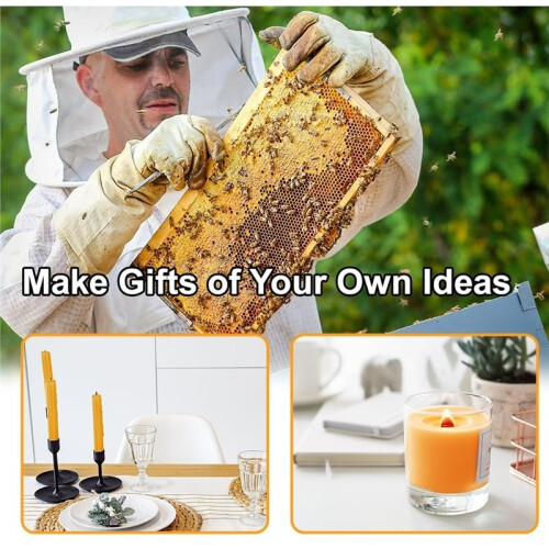 30pcs Beeswax Sheets, Bee Hive Foundation Sheets, Beehive Wax Foundation Sheets, Beeswax Honeycomb Sheets for Beekeeping 2