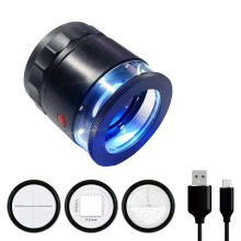 10x Jewelers Loupe Rechargeable Loupe Magnifier with UV and LED Lights, Magnifying Glass for Gemstones Identification