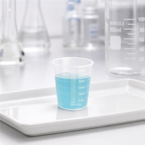 60 Pcs -Cups with Lids 30 Ml Transparent Dosing Cups,with Quantity Scale Precise Dosage for Laboratory Household 2