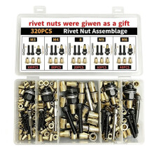 Kit de 320 Écrous à Riveter à Tête M3/M4/M5/M6/M8, Outil de Rivetage Manuel