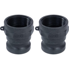 2 Inch Standard Part A Cam Hose Fitting 2 Camlock Fittings, 2" Male Aadapter X 2" Female Thread Camlock Fittings