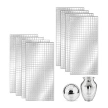Self-Adhesive Mirror Mosaic Tiles 5x5mm, Square Glass Mirrors for Disco & DIY Crafts