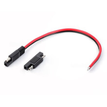 4PCS SAE Extension Cables, 12AWG 12 Inch 2Pin Single Plug Quick-Connect SAE Power Extension Cable for Solar Panel