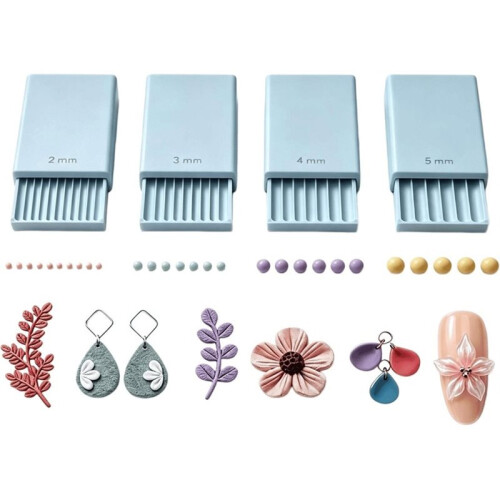 Precision Grooves Clay  Maker Smooth Rolling Reusable Clay Bead Roller 3D Printed 2/3/4/5mm Nail Art Bead Roller 2