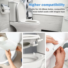 Universal Toilet Hinge Set Toilet Lid Replacement Screws & Washers for Quick Repair & Secure Fit