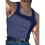 Men'S Solid Color Sleeveless Fitted Stretch Tank Top Dark  M 1