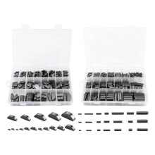530pcs Metric Woodruff Key Assortment Kit with 37 Sizes 240pcs Woodruff Half Moon Key, 290pcs Round Ended Feather Key