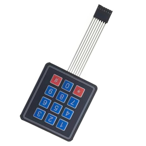 12 Key Button 3x4 Membrane  Keypad 3x4 Matrix Array Keyboard for  Car DIY Kit 2
