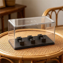 6-Slots Acrylic Phono Shell Case Dustproof Turntable Cartridge and Headshell Organizer for Safe and Secure Storage