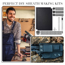 145 Pcs Holster Hardware Tool Kit DIY Holster Kit for Making Knife Sheath Keel for Gun Holster Making DIY Thermoform
