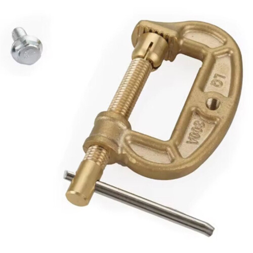300A Electrode Clamp High Power Brass Grounding Work Clamp C-Shaped Ground Earth Clamp Replacement