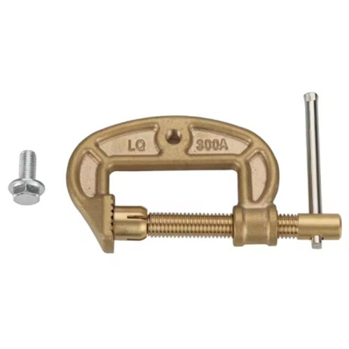 300A Electrode Clamp High Power Brass Grounding Work Clamp C-Shaped Ground Earth Clamp Replacement 2