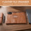 Notary Bag with Lock, Large PU Leather Document Organizer for Secure Travel for Certificates & 2