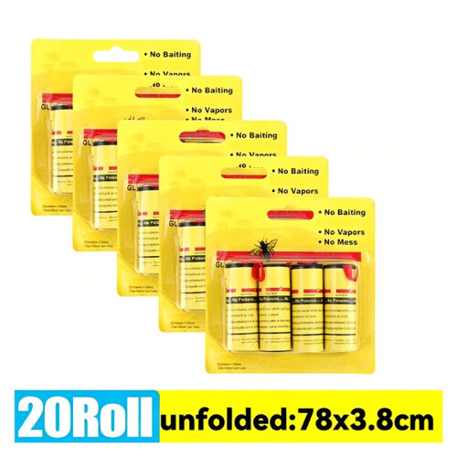 Papier Anti-Mouches Collant, 20 Rouleaux 1