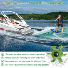 6303-0007-P Impeller Kit Replacement for Jabsco 18220 Johnson 09-824P-1EZ Moomba Wakeboard and Ski Boat Ballast Pumps