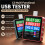 USB Tester C2 Digital Voltmeter Charging Power Detector PD3.2 Battery Tester Fast Charge Detection Trigger C2 Std 9