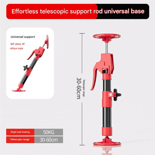 1 Pair Adjustable Support Rods 30-60cm Telescopic 'Third Hand' Tool for Cabinet Installation, Drywall Support 2