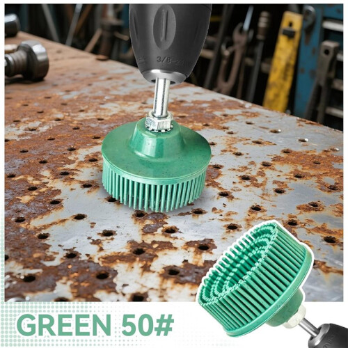 Disco de Lixa de 2 Polegadas para Esmerilhadeira, Escovas Abrasivas de Grãos 50, 80 e 120 com Haste de 1/4" para Limpeza de Metal 1