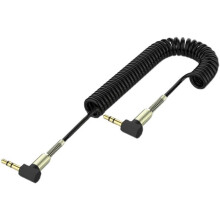 Retractable AUX Cable Spring 3.5mm Male to Male Audio Cord for Headphones, Car Stereo, Phone, Speaker