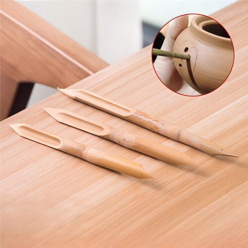 3Pcs Bamboo Pen Set Hard Pottery Ceramic Shaping Tools Polymer Clay Modeling Tools 1