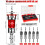 10PCS Countersink Drill Bit Set with Adjustable Depth Stopper Quick-Adjust Two-Flute TCTCutters Countersink Bits 8