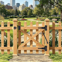 Self Locking Gate for Wooden Fence, Heavy Duty Automatic Gravity Fence for Wood Metal Gate, 2 Pcs