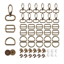 Rotating Bag Accessories Carabiner Hook with Swivel, Metal D  Key  Set for DIY Bag Sewing