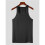 Men'S Solid Color Sleeveless Fitted Stretch Tank Top Black M 1