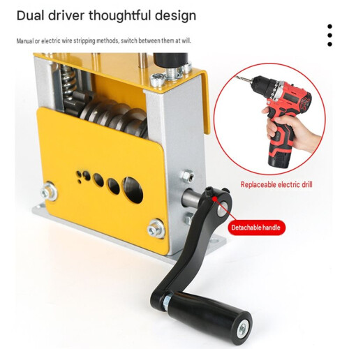 Portable Wire Stripping Machine Electric Drill Powered Cable Stripper (0.5-17mm Wire Gauge) Efficient Scrap Metal Tool 2